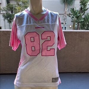 Reebok White Mesh Jersey with Pink Accents